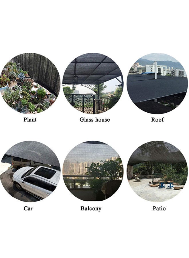 Generic 70% Sunblock Sun Shade Cloth,Black Shade Net,Garden Sun Mesh Shade Mesh Tarp,Sunshade Net for Balcony/Courtyard/Greenhouse/Kennel/Fence/Parking(Color:,Size:3x6m)  - Image 5