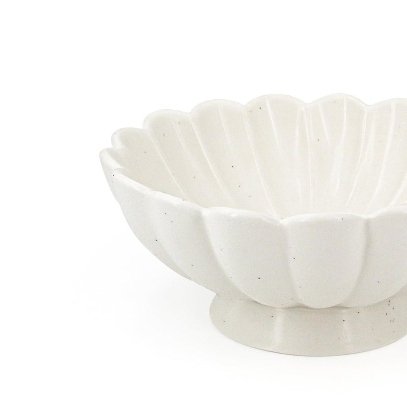 Accessoryway 8" White Fluted Scalloped Decorative Bowls -Moderate Ceramic Fruit Bowl for Kitchen Counter, Elegant Wavy Edge Centerpiece Bowls for Home Decor, Perfect for Housewarming &Wedding Gift - Image 2