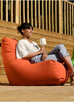 Extreme Lounging Extreme Lounging® - Original Mighty Bean Bag - Made in UK - Premium Quality Double Stitched Bean Bag - UV Protected & Waterproof - Large BeanBags Chair - Ideal for Indoor & Outdoor Use - Orange  - Image 2