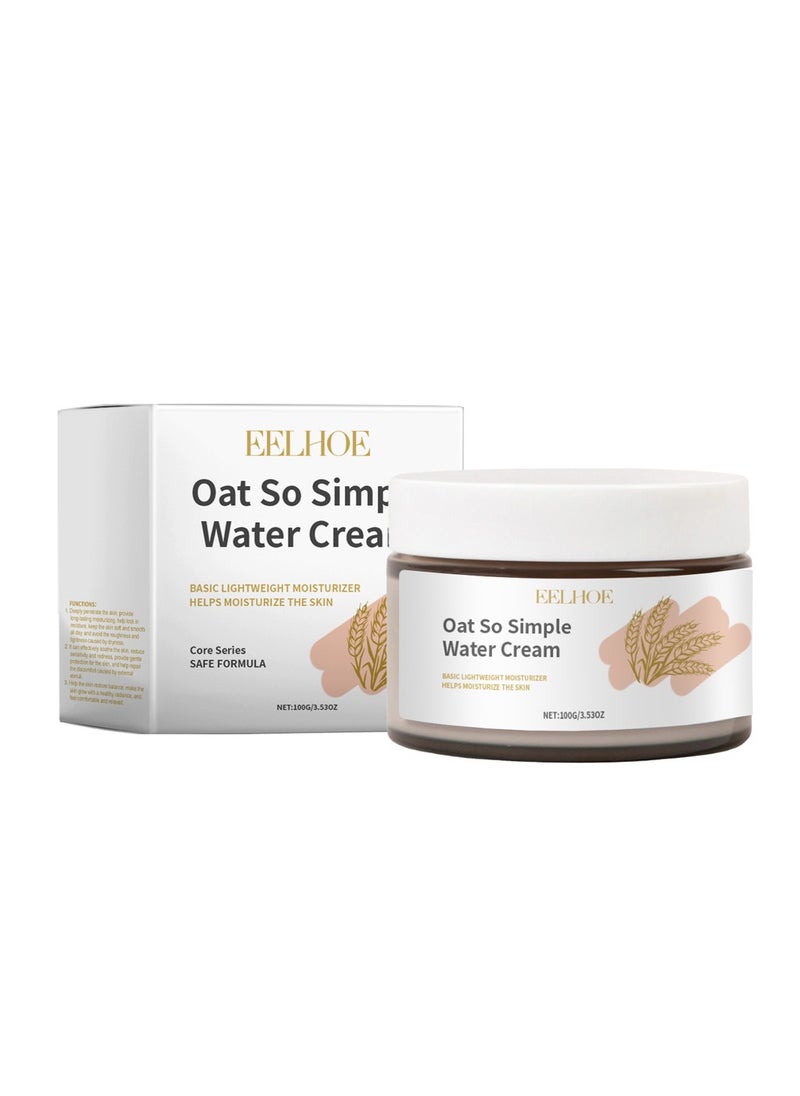 Oat So Simple Water Cream, Lightweight Moisturizer with Soothing Oat Extract, Hydrates & Calms, Fast-Absorbing, Non-Greasy, Suitable for Sensitive Skin, 100g