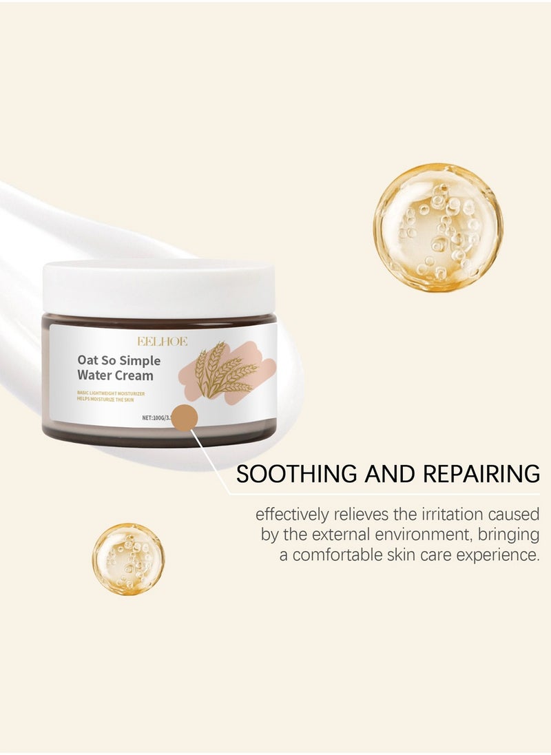 Oat So Simple Water Cream, Lightweight Moisturizer with Soothing Oat Extract, Hydrates & Calms, Fast-Absorbing, Non-Greasy, Suitable for Sensitive Skin, 100g