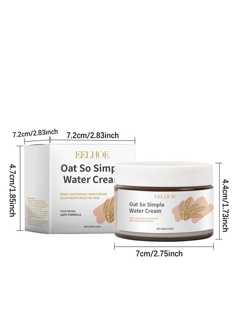 Oat So Simple Water Cream, Lightweight Moisturizer with Soothing Oat Extract, Hydrates & Calms, Fast-Absorbing, Non-Greasy, Suitable for Sensitive Skin, 100g