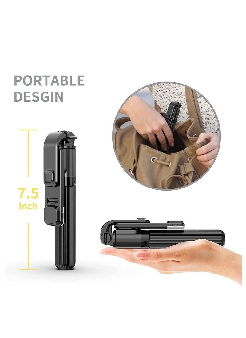 Selfie Stick with Tripod Stand Dimmable LED light Wireless Bluetooth Tripod Selfie Stick with Detachable Remote
