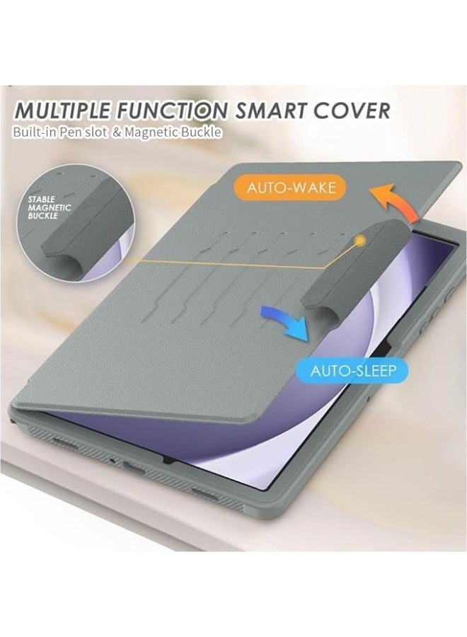 General Case for Galaxy Tab A9 Plus (SM-X210/X215/X216, 2023),Shockproof Full Body Protective Case with Auto Sleep/Wake Magnetic Cover, Card Slots, Multi-angle Stand  - Image 4