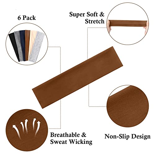 TERSE White Women's Non-Slip Elastic Sweat Hairbands - Soft Fabric Thin Hair Wraps for Short Hair, Workout, Yoga, Running, Sports, Girls - Image 5