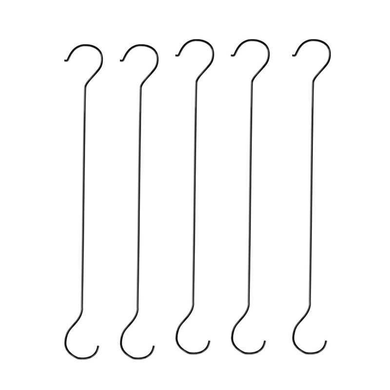 ORILEY 19-inch Extra Large S Hooks Heavy Duty Hanging Portable Hangers for Garden Plant Pots Indoor & Outdoor Balcony Hanging Bird Feeders Baskets Lanterns and Ornaments - Pack of 5 - Image 1