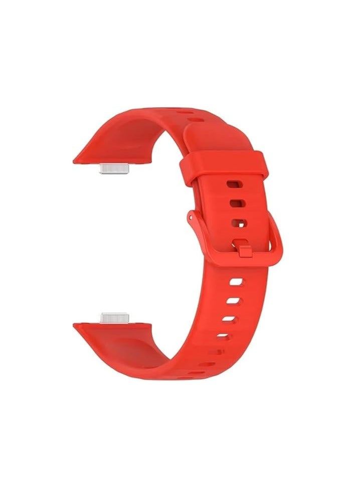 Bracelets for Huawei Watch Fit 3 Bracelet, Magnetic Stainless Steel Metal Mesh Replacement Strap with Magnetic Closure for Huawei Fit 3 Watch Strap for Men and Women, (Red) - Image 1