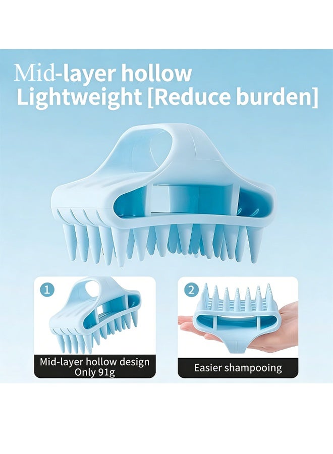 فرشاة تدليك فروة الرأس السيليكونية، أداة تنظيف يدوية خفيفة الوزن، منظف شامبو جاف ورطب، مناسبة للحمام، الاستخدام اليومي، السفر - Image 2