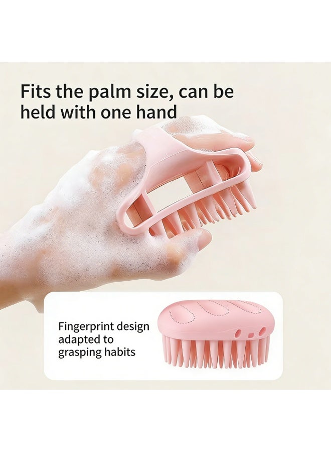 فرشاة تدليك فروة الرأس السيليكونية، أداة تنظيف يدوية خفيفة الوزن، منظف شامبو جاف ورطب، مناسبة للحمام، الاستخدام اليومي، السفر - Image 4
