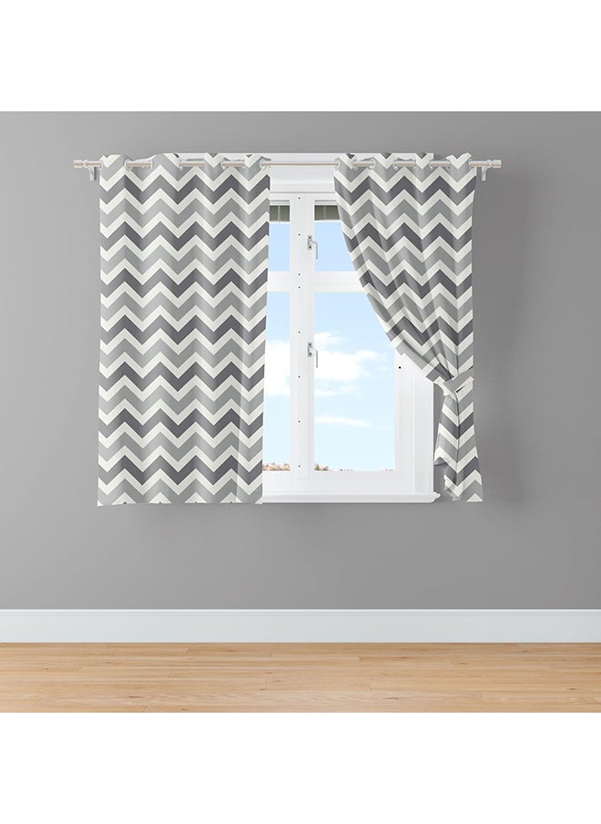 Cartela Curtains - حلقة ستارة مطبوعة من كارتيلا PR1230 (لوحة واحدة) (رمادي، 130 عرض × 160 ارتفاع) - Image 1