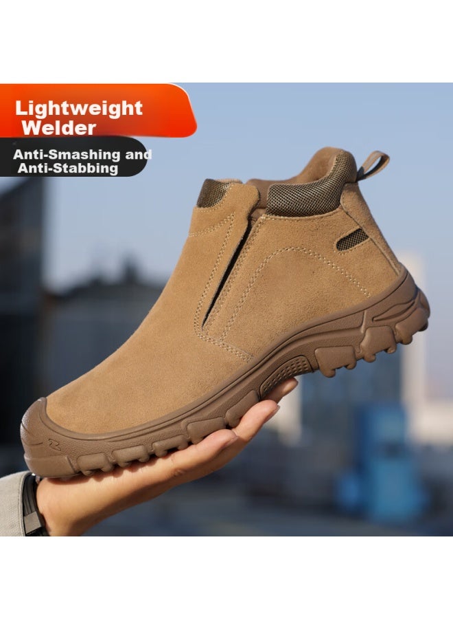 Jingtu Jingtu Welder Safety Shoes Men's High-top Steel Toe Anti-smashing Anti-piercing Breathable Work Shoes E3025g-j 42  - Image 5