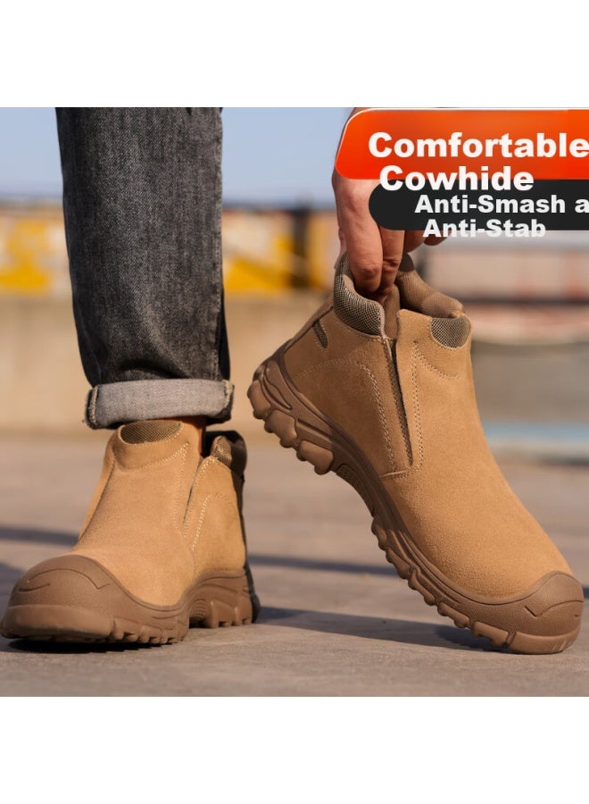 Jingtu Jingtu Welder Safety Shoes Men's High-top Steel Toe Anti-smashing Anti-piercing Breathable Work Shoes E3025g-j 42  - Image 3