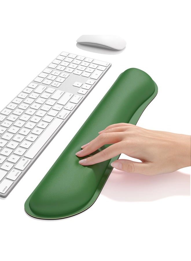 Dapesuom Enlarge Keyboard Wrist Rest, Memory Foam Keyboard Wrist Cushion for Computer Desk Mats Support, Typing Pain Relief Ergonomic Mouse Pad Rests with Non-Slip Base for Gaming Laptop, Forest Green - Image 5