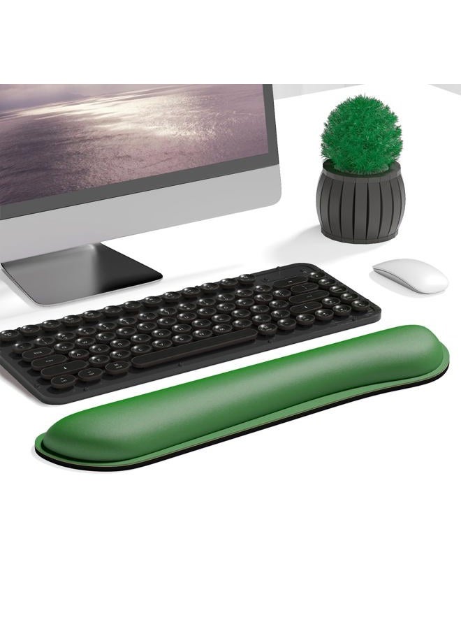 Dapesuom Enlarge Keyboard Wrist Rest, Memory Foam Keyboard Wrist Cushion for Computer Desk Mats Support, Typing Pain Relief Ergonomic Mouse Pad Rests with Non-Slip Base for Gaming Laptop, Forest Green - Image 2