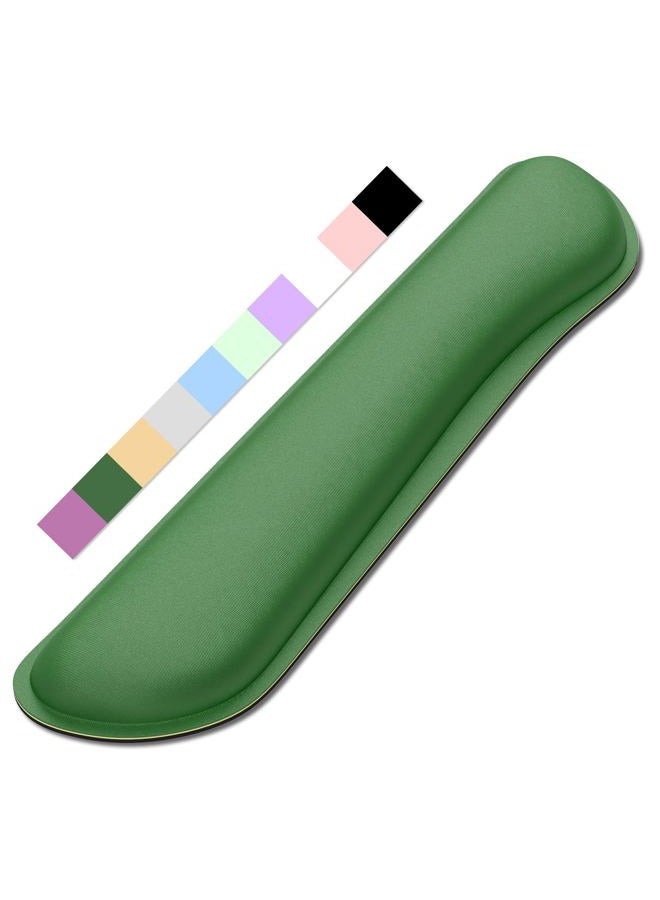 Dapesuom Enlarge Keyboard Wrist Rest, Memory Foam Keyboard Wrist Cushion for Computer Desk Mats Support, Typing Pain Relief Ergonomic Mouse Pad Rests with Non-Slip Base for Gaming Laptop, Forest Green - Image 1