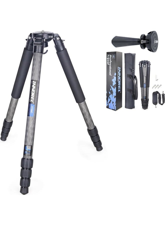 Innorel RT80C Carbon Fiber Tripod Professional Birdwatching Heavy Duty Camera 20kg max Load Bowl Tripod Birdwatching Camera Stand with 65mm Bowl Adapter(RT80C) - Image 1