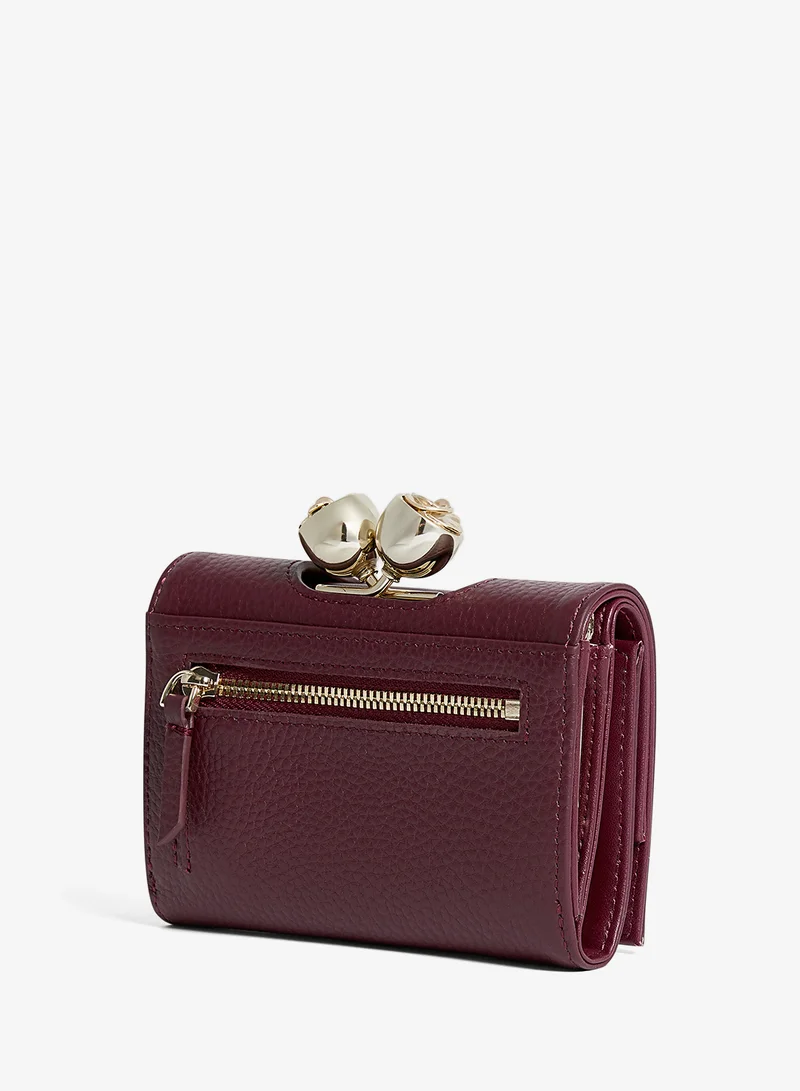 Ted Baker  Rose Detail Leather Small Bobble Purse for Women | Best Price UAE