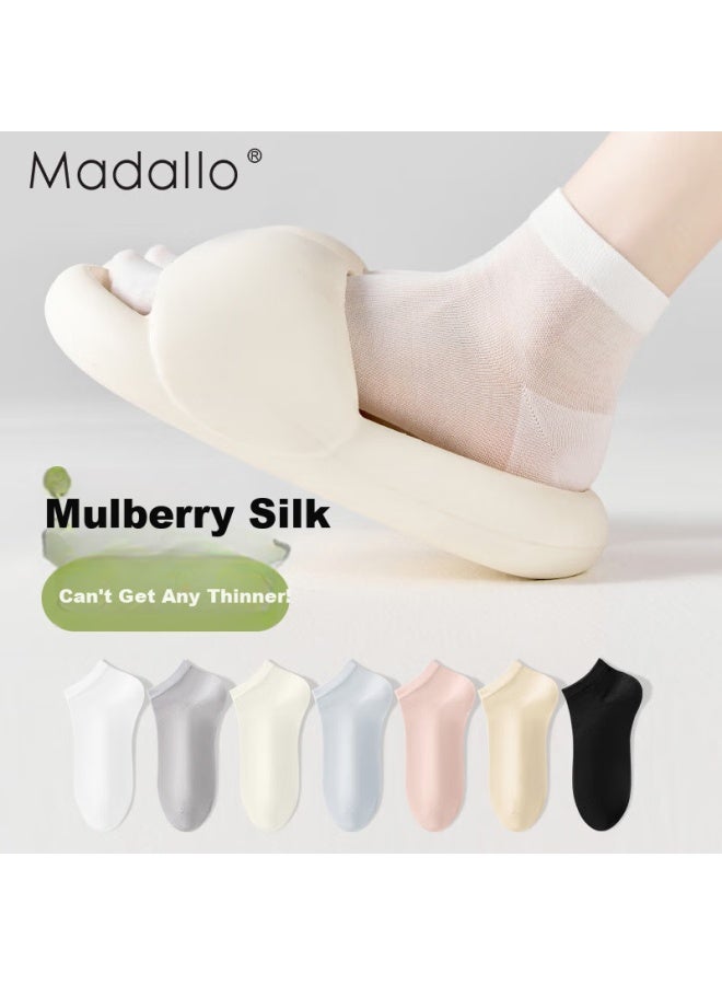 Madallo Modal Women's Socks, Summer Thin Short Socks, Breathable Ankle Socks, Spring And Autumn Maternity Socks, Mesh Anti-odor Sweat-absorbing Seamless Socks - Image 1