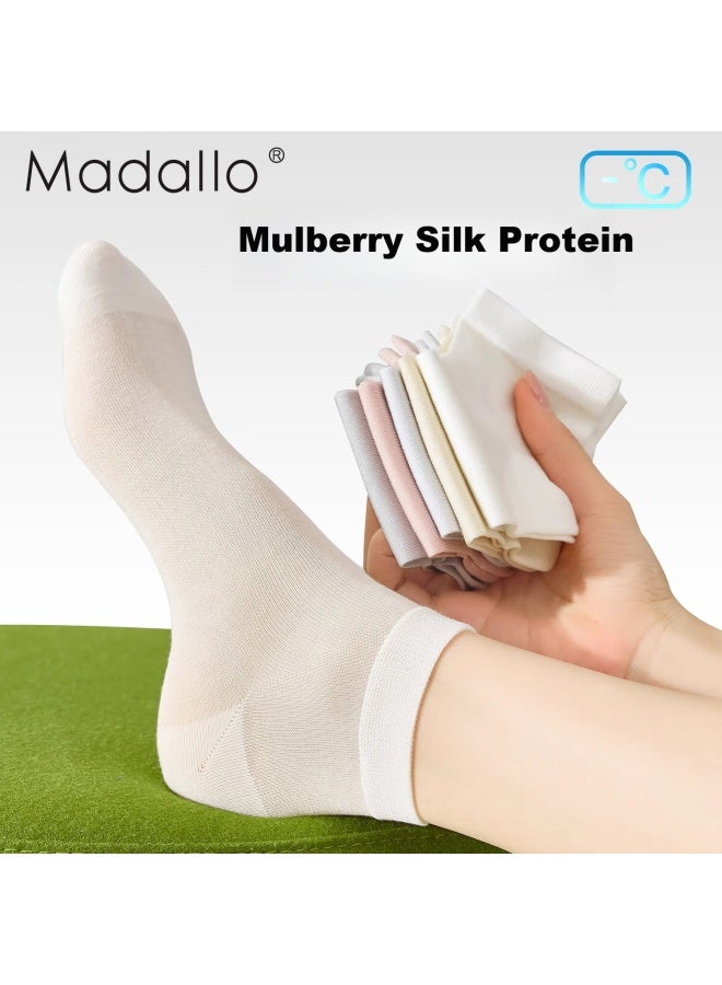 Madallo Modal Women's Socks, Summer Thin Short Socks, Breathable Ankle Socks, Spring And Autumn Maternity Socks, Mesh Anti-odor Sweat-absorbing Seamless Socks - Image 3