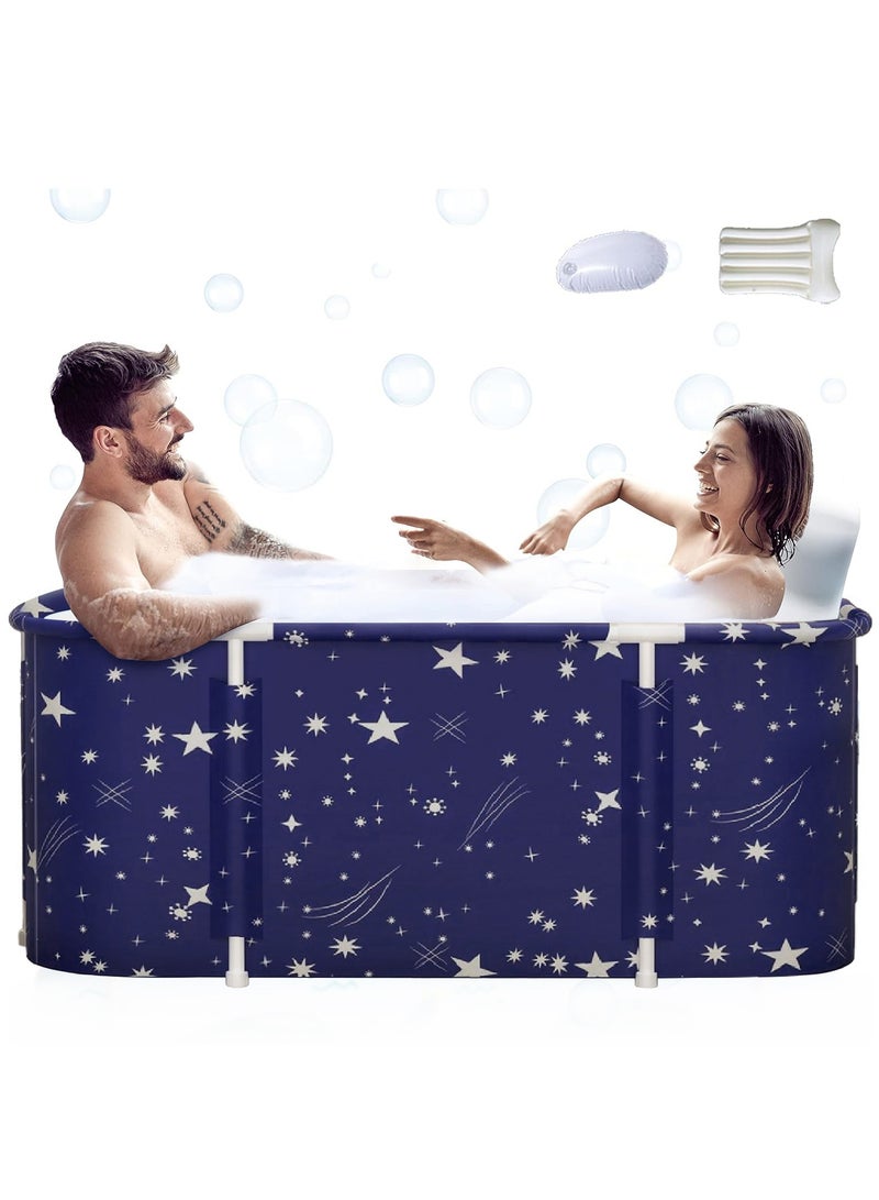 XiuWoo Waterproof Portable Non-Inflatable Folding Soaking Spa Bathtub Barrel, Household Large Shower Bathing Tubs, Separate Family Bathroom SPA Tub for Adults and Kid - Image 1