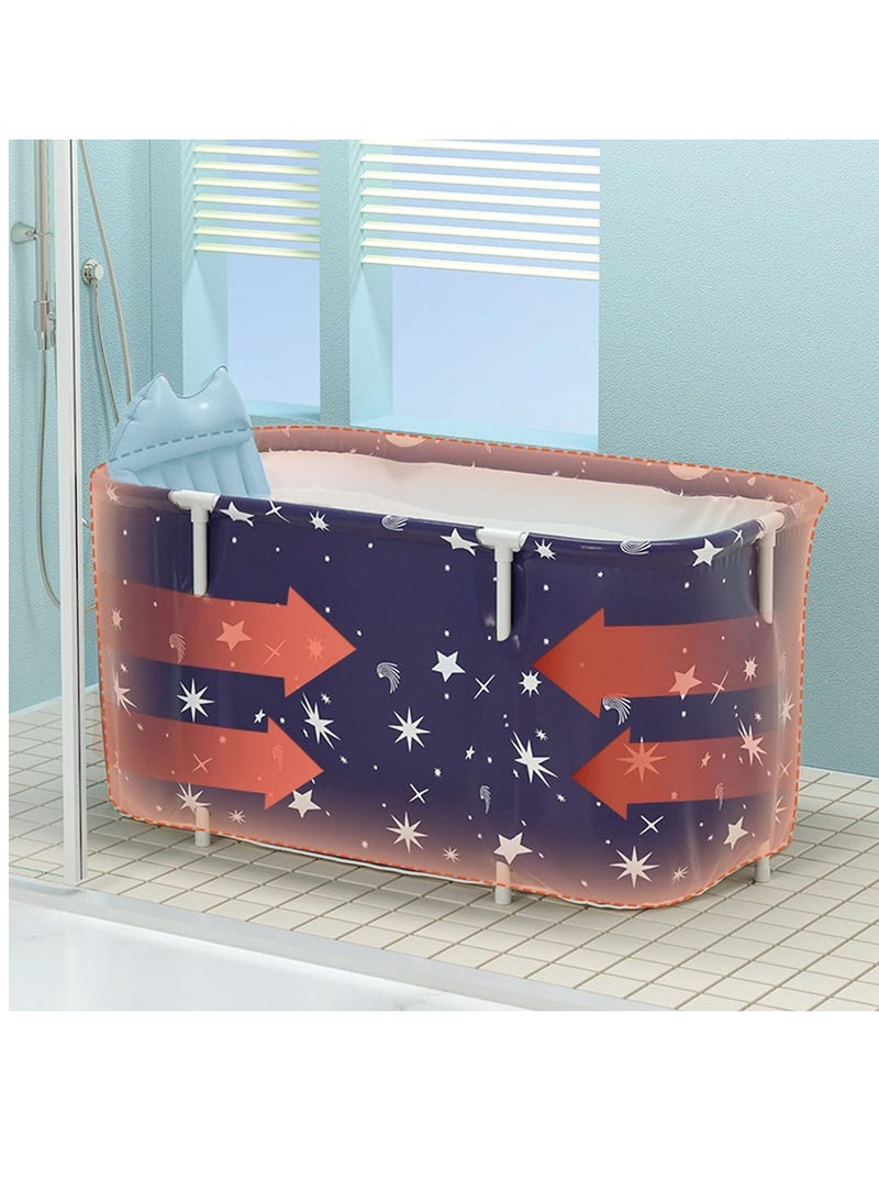 XiuWoo Waterproof Portable Non-Inflatable Folding Soaking Spa Bathtub Barrel, Household Large Shower Bathing Tubs, Separate Family Bathroom SPA Tub for Adults and Kid - Image 5