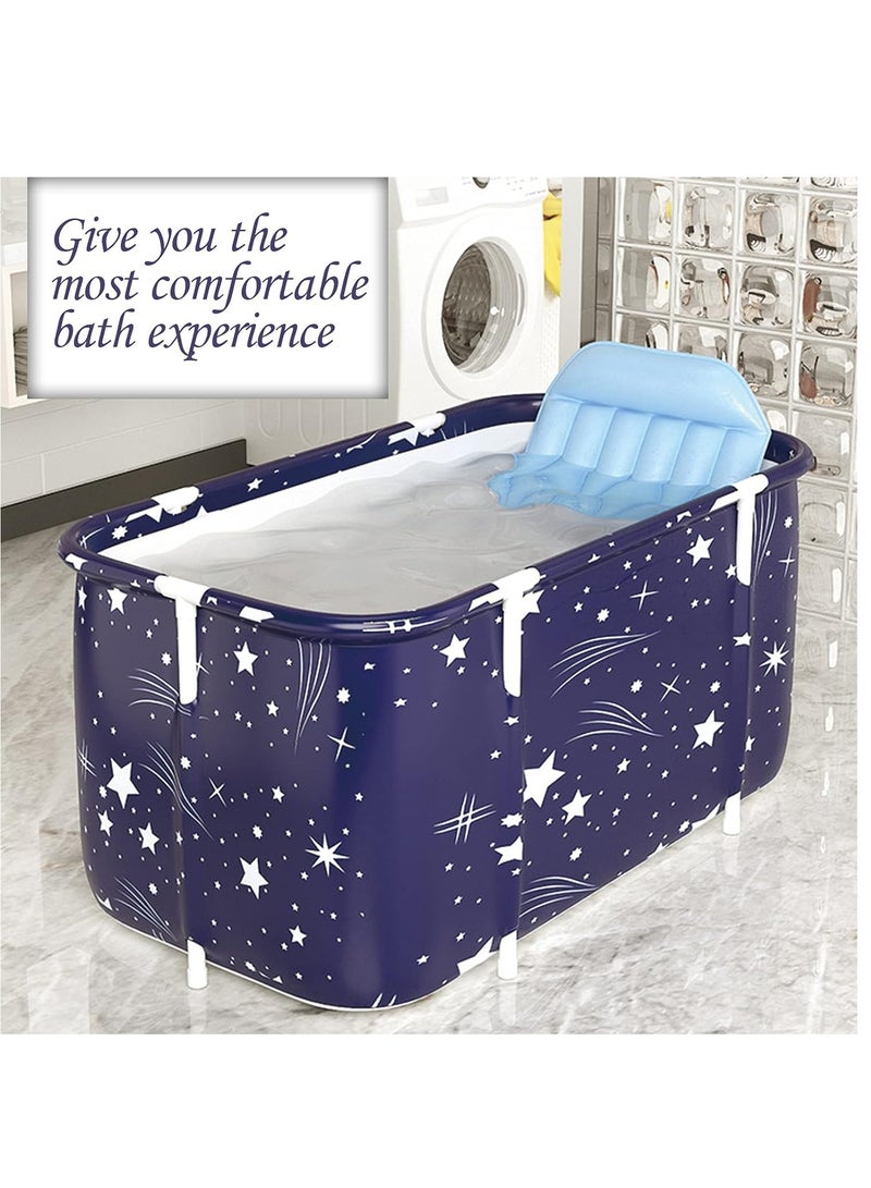 XiuWoo Waterproof Portable Non-Inflatable Folding Soaking Spa Bathtub Barrel, Household Large Shower Bathing Tubs, Separate Family Bathroom SPA Tub for Adults and Kid - Image 4