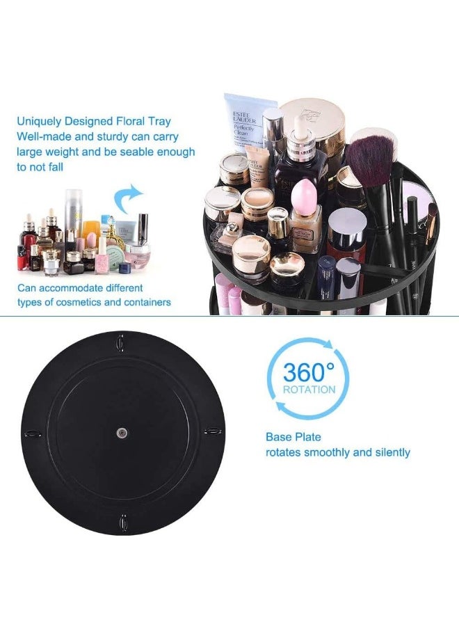 Generic Makeup Organiser, 360° Rotating Cosmetic Organizer, Multifunctional Makeup Storage, 8 Layers Make Up Storage Box, Beauty Organiser for Dressing Table, Vanity Table, Bedroom, Bathroom, White  - Image 3