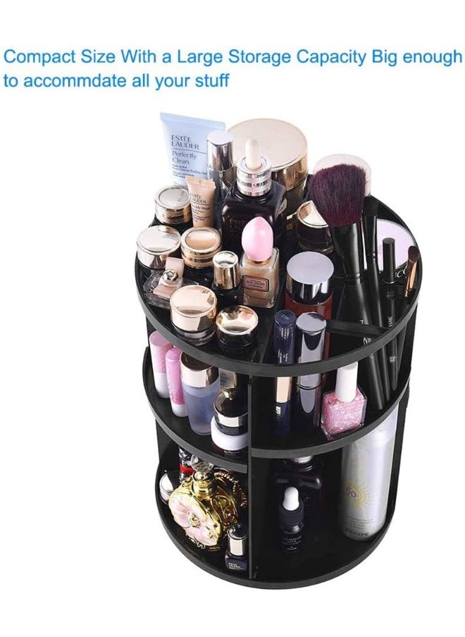 Generic Makeup Organiser, 360° Rotating Cosmetic Organizer, Multifunctional Makeup Storage, 8 Layers Make Up Storage Box, Beauty Organiser for Dressing Table, Vanity Table, Bedroom, Bathroom, White  - Image 5
