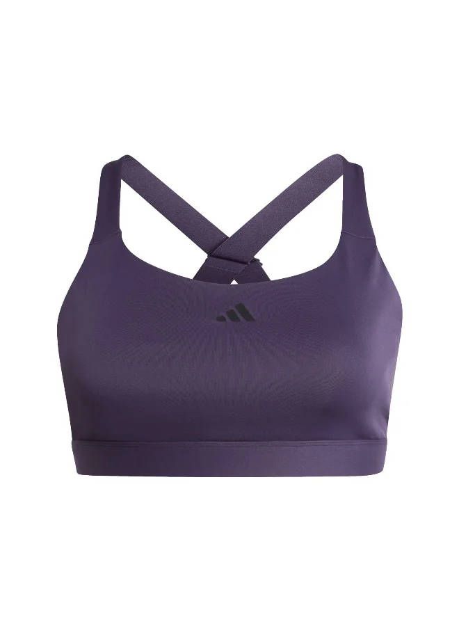 Adidas Tlrdrct Hs Bra Purple Training Bra For Women XS A-B