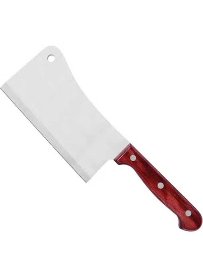 Heavy Duty Stainless Steel Meat Cleaver Knife Butcher Wooden Handle - Image 1