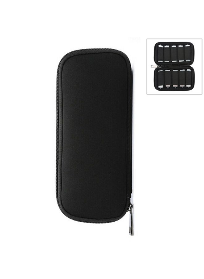 BURAQ Neoprene U Disk Storage Bag Cover, Bag Size: 20x9cm(Black)  - Image 1