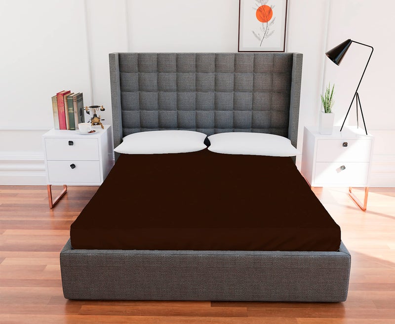 ACHIR Terry Cotton Ultra Soft Waterproof Mattress Protector/Bed Cover - 78"x36", Single Size, Brown - Image 1