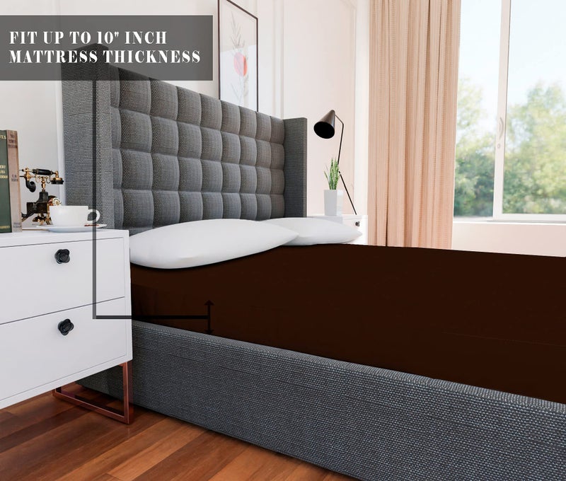 ACHIR Terry Cotton Ultra Soft Waterproof Mattress Protector/Bed Cover - 78"x36", Single Size, Brown - Image 4