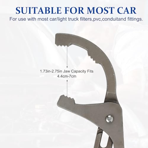 MFBJXC Oil Filter Wrenches 9 Inch Adjustable Oil Filter Pliers Automotive Oil Filter Removal Tools for Engine Filters Cars and Trucks - Image 5