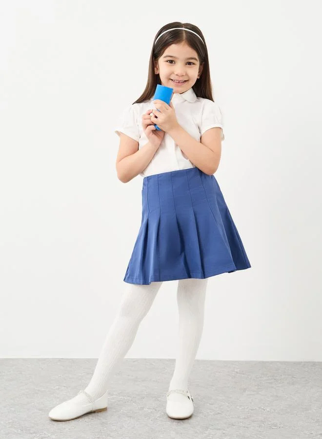 ستايلي Styli Girls Off White Cotton Puff Sleeves Shirt