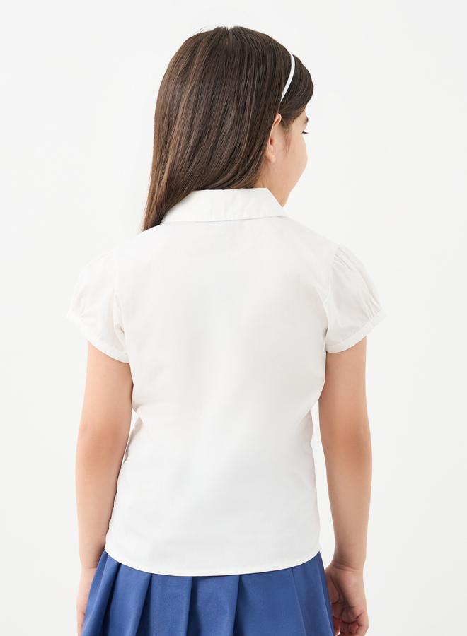 Styli Girls White Cotton Puff Sleeves Shirt - Image 4