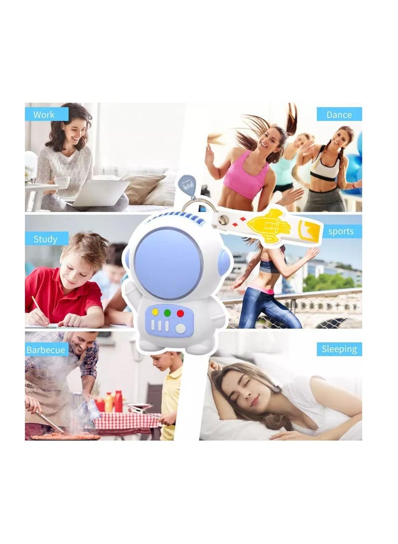 MINI Handheld FanPortable Fan, Mini Astronaut Fan, Portable Bladeless Fan, USB Rechargeable Battery & Anti-slip Handle with Keychain, Summer Daily Cooling Decor for Rest, Work, Travel, Hiking, Camping  - Image 5