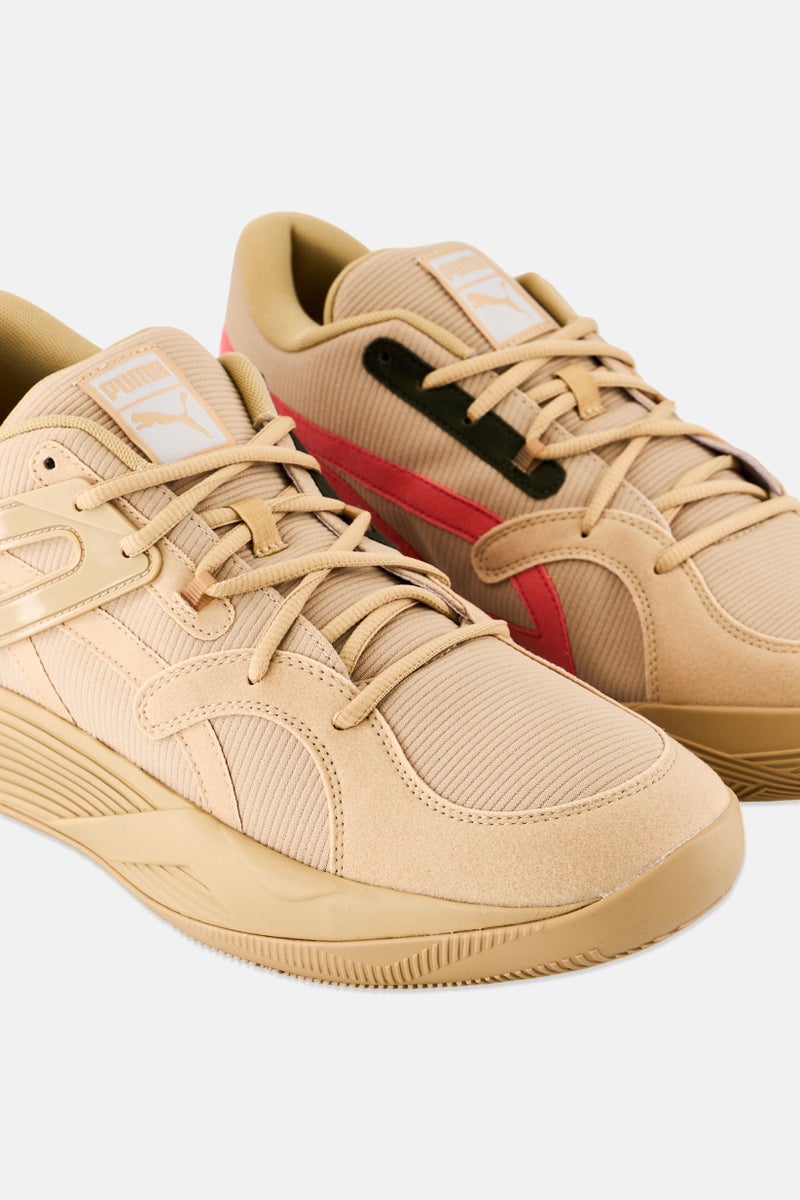 PUMA Men Trc Blaze Court Corduroy Lace Up Basketball Shoes, Dark Beige - Image 3