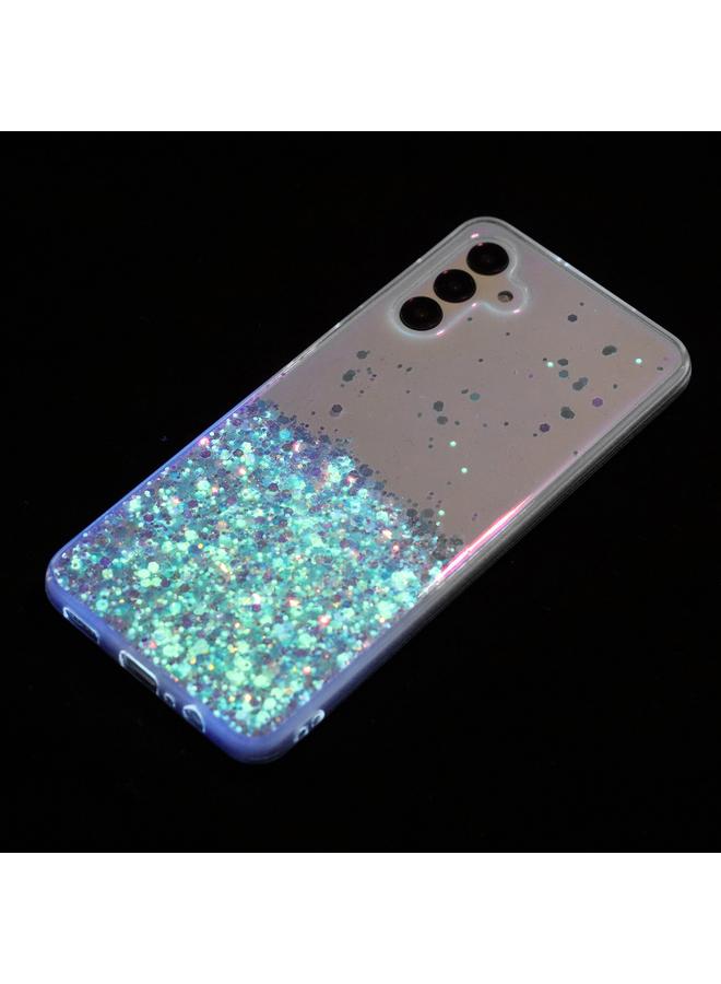 S-TOP Case For Samsung Galaxy A55 5G Transparent Frame Noctilucent Glitter Powder TPU Phone Case - Image 3