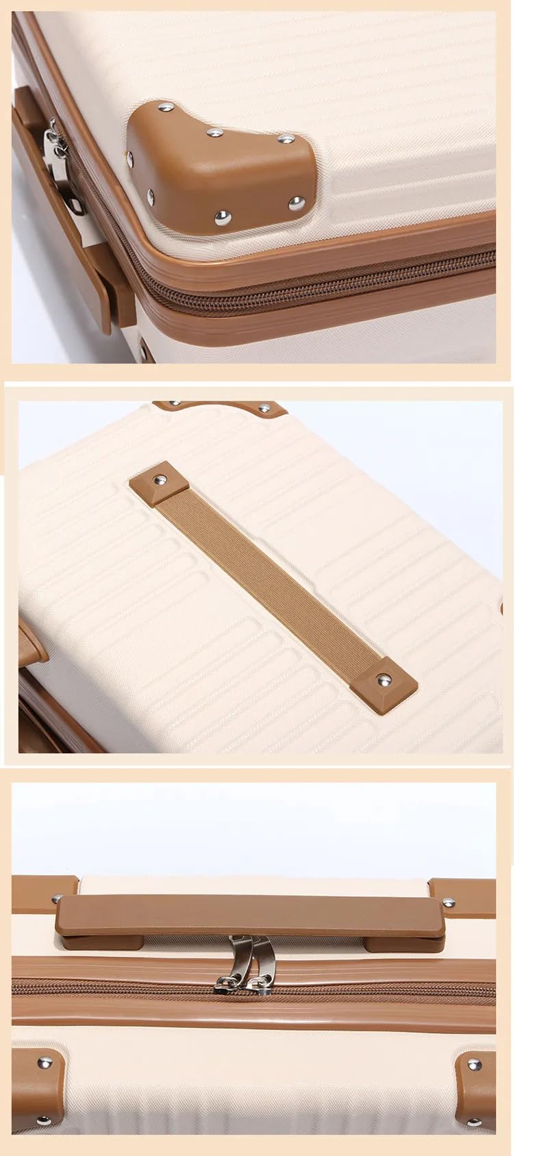 TRADY Makeup Travel Case, Hard Shell Cosmetic Organizer with Elastic Band, Portable Mini ABS Carrying Suitcase Waterproof, Bag for Toiletry, Lipstick, Eyeliner, Skin Care, - Image 5