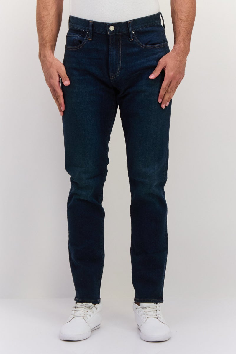 GAP Men Slim Fit Plain Stretchable Denim, Navy - Image 1