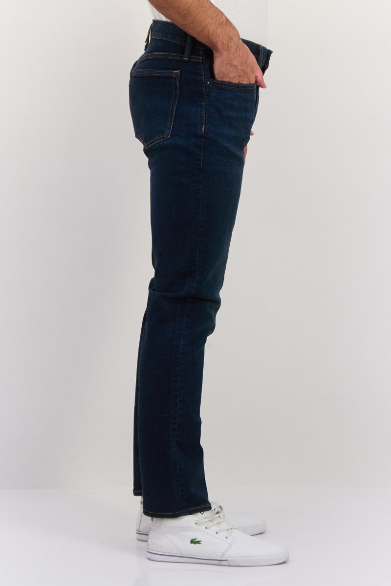 GAP Men Slim Fit Plain Stretchable Denim, Navy - Image 3