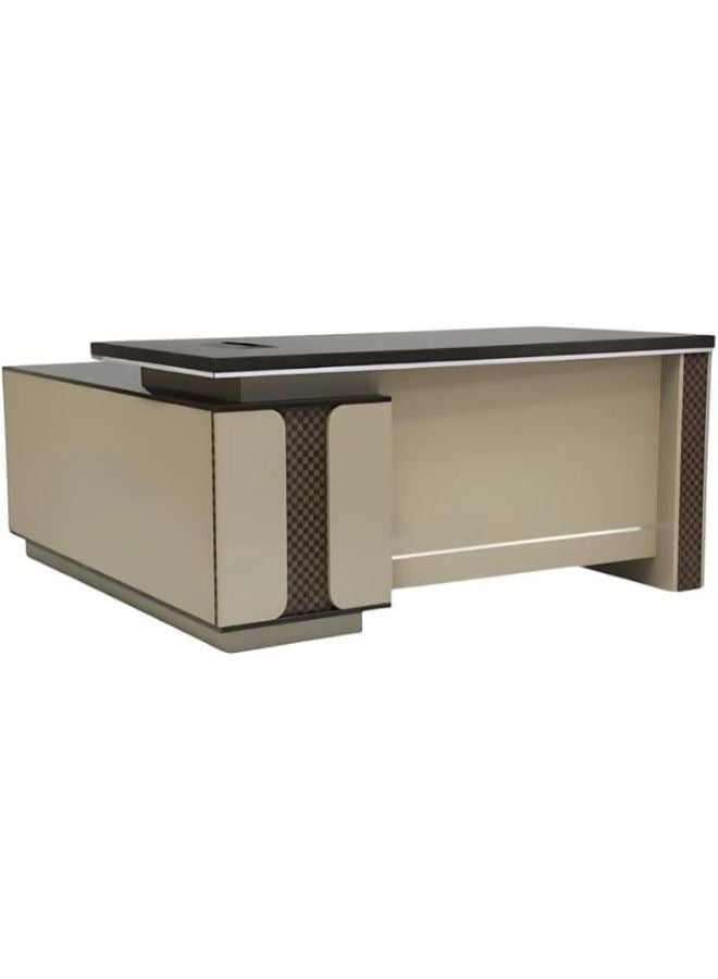 SULSHA Classic L Shape Office Table with Side Drawers , Office Desk , Computer Table 160x80x75Cm - Image 2