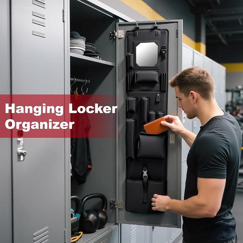 Closet Door Organizer With Mirror For Uniforms Gym Gear And Bedroom Storage - Image 4