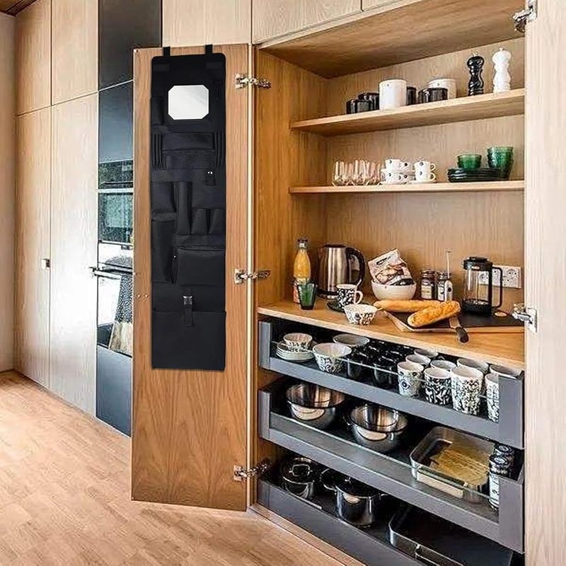 Closet Door Organizer With Mirror For Uniforms Gym Gear And Bedroom Storage - Image 3