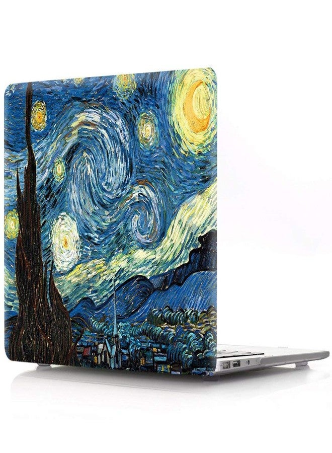 Skin Poster - Starry Night Mac-Book Air 13 Decal/Skin with Cut Logo and Round Edges - Image 1