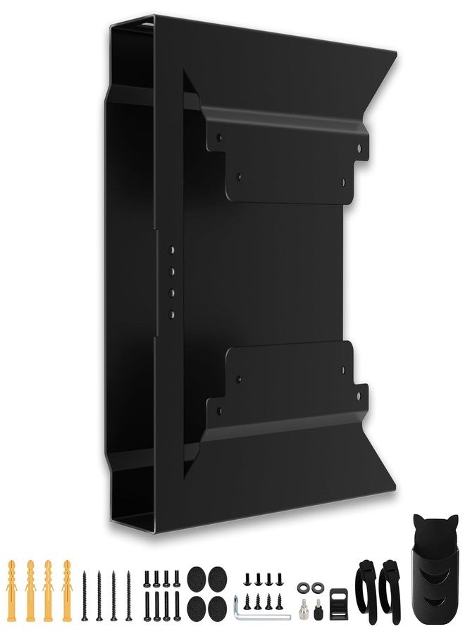 Varghesyla Mini PC Mount for HP, VESA Wall Under Desk Mount or Mount to a Monitor Arm for HP EliteDesk 800 G4 G3 G5 G9 EliteDesk 705 805, HP Pro Mini 400 260, HP ProDesk 400 405 600 Mini PC with Pen Holder - Image 1