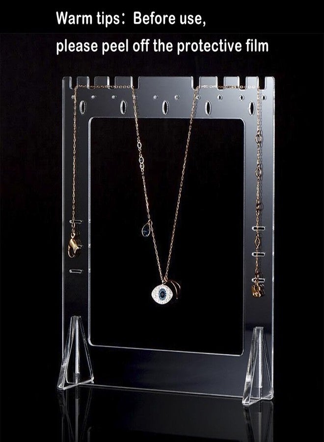 RENIAN Jewelry Photography Props Board Acrylic Frame Tabletop Stand for Studio Shooting Necklaces, Stud Earrings and Earrings Drop Dangle Display Holder - Image 3