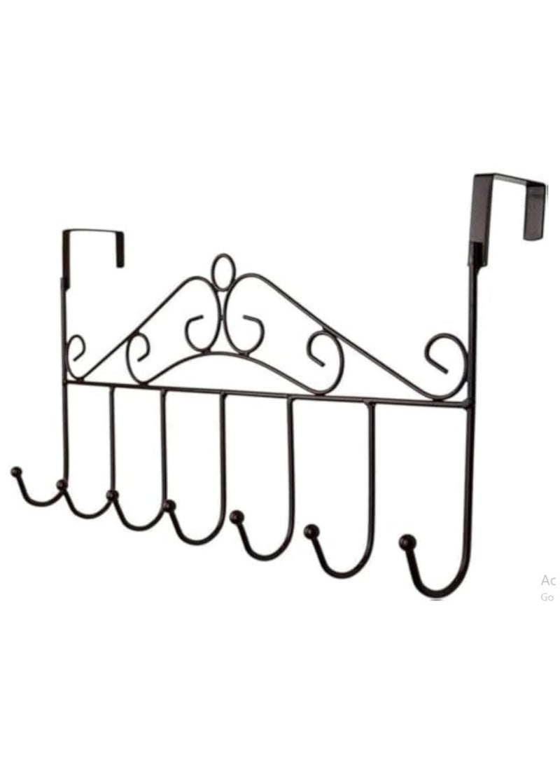 Generic Clothes Hangers Over Door - Non Slip Metal Clothes Hangers, Heavy Duty Coat and Clothes Hangers, Metal Laundry Hangers for Adults - Clothes Hanger Door Hanger - Bathroom and Bedroom Door Hanger - Door Hanger - Over Door Metal Hanger with 7 Hooks Organizer for Towels, Clothes, Keys, Robes, Hats - Metal Hangers Over Door with 7 Hooks, Suitable for Towels, Coats, Clothes, Hats, Bedroom, Bathroom - Door Coat Hangers Over Door Towel Rack for Hats, Coats, Jackets, Bags, Scarves, Belt, Umbrellas  - Image 1