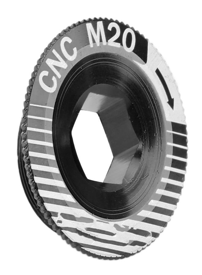 إنلي براغي ذراع كرنك الدراجة الهوائية، مصنوعة من سبائك الألومنيوم، مقاس M20، برغي تثبيت ذراع الكرنك، براغي ذراع مجموعة الكرنك للدراجة، أسود اللون، مقاس M20 - Image 5